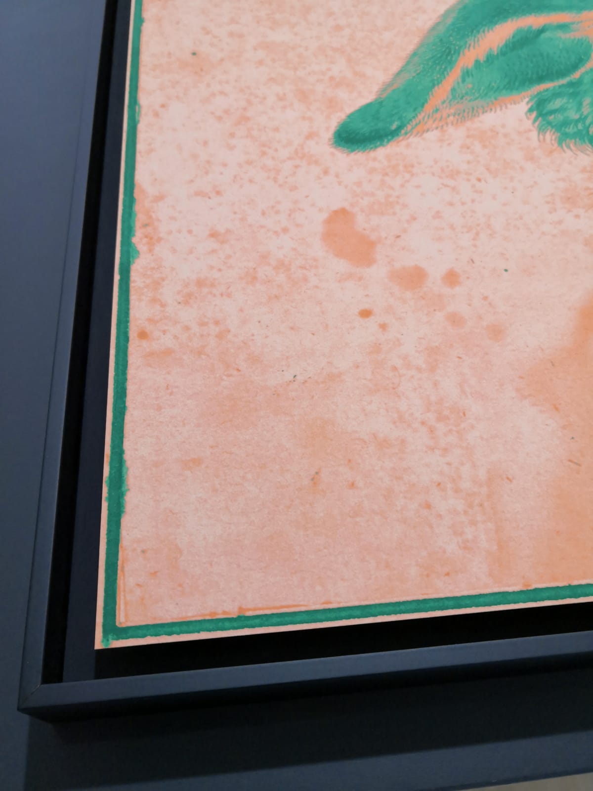 Print detail with coloured edge